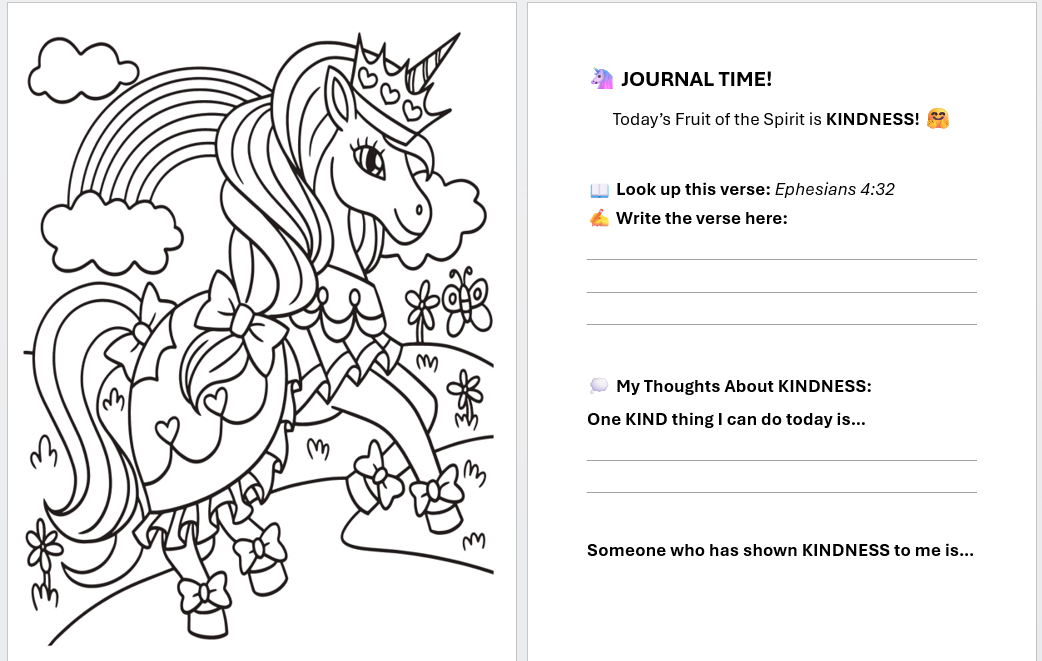 The Talented Unicorn Adventure Book Featuring The Fruit of The Spirit - Image 2