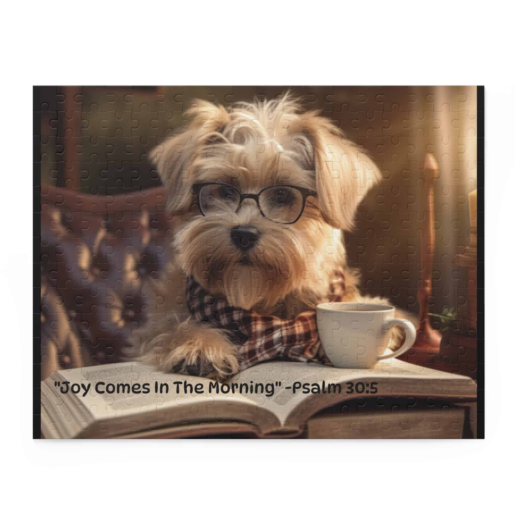 Cozy Dog Scripture Puzzle - 120, 252, 500-Piece | Relaxing Gift for Dog Lovers, Home Decor, Family Fun, Puzzle Night, Coffee Break - Image 2