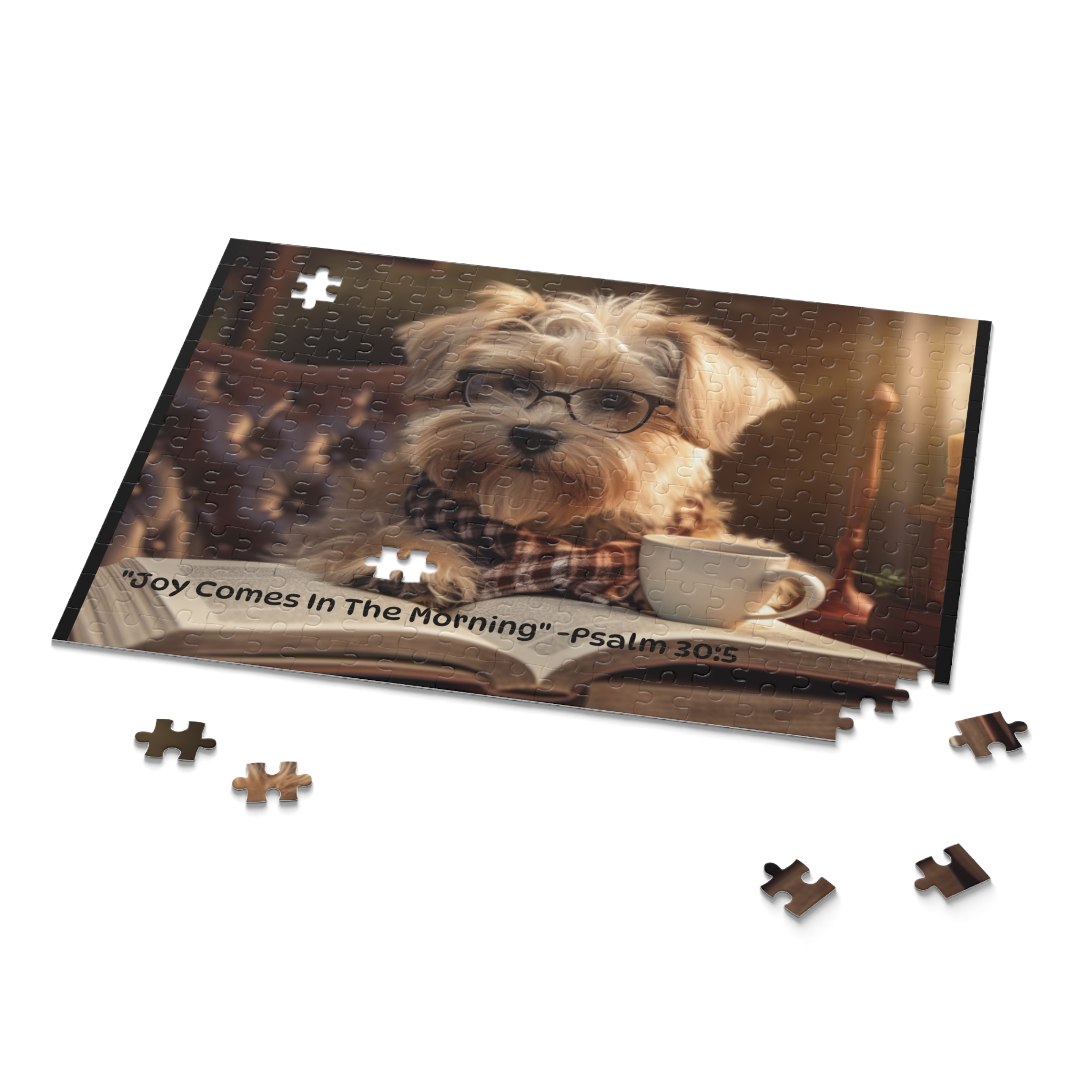 Cozy Dog Scripture Puzzle - 120, 252, 500-Piece | Relaxing Gift for Dog Lovers, Home Decor, Family Fun, Puzzle Night, Coffee Break - Image 8
