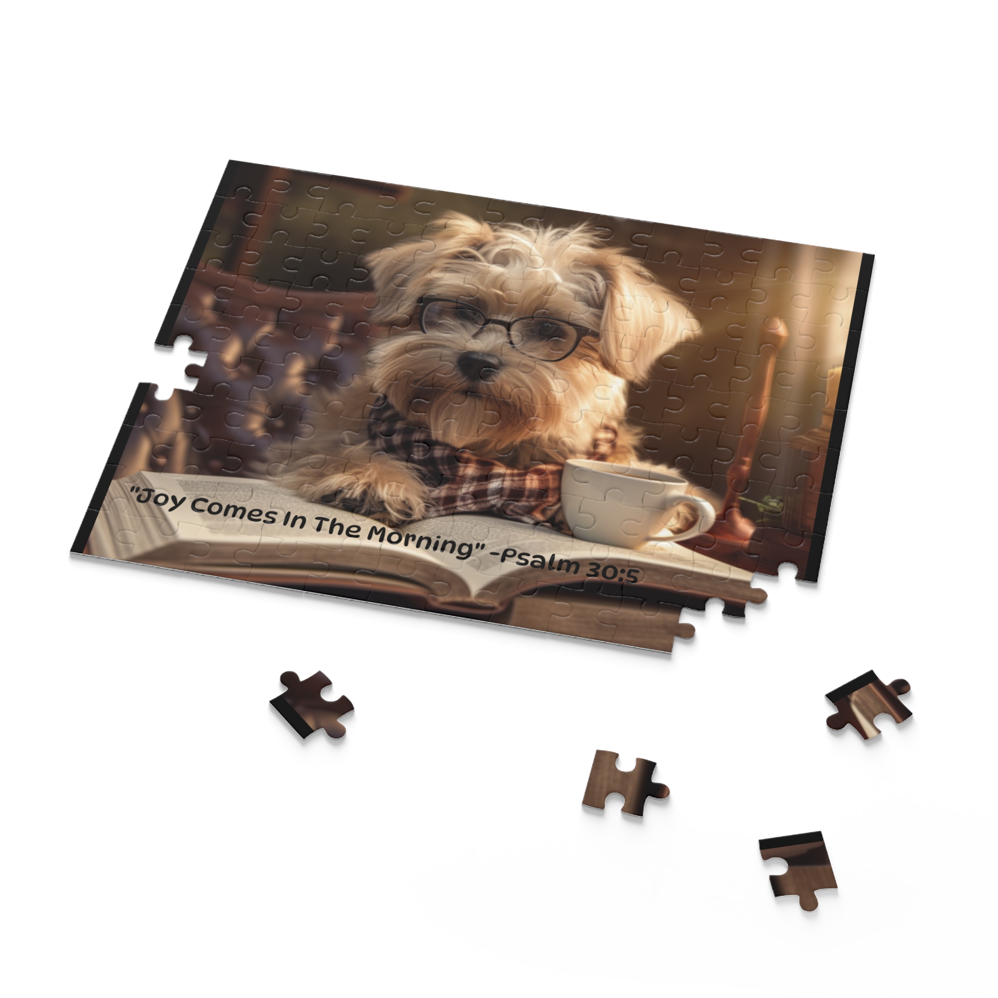Cozy Dog Scripture Puzzle - 120, 252, 500-Piece | Relaxing Gift for Dog Lovers, Home Decor, Family Fun, Puzzle Night, Coffee Break - Image 7